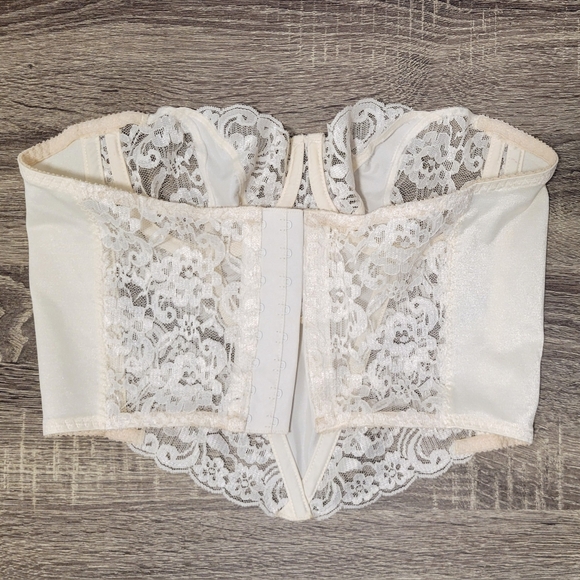 Christian Dior Intimates Lace Floral Corset Bustier Top Ivory 4975 - 36B - Picture 2 of 11